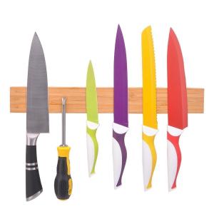 Wholesale Upgrade Your Kitchen with a Magnetic Knife Set and Bamboo Acacia Walnut Storage Block from china suppliers
