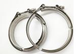 4" Inch 102mm Stainless 304 V-band Clamp Exhaust Downpipe Female Male Flange Kit