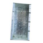 4 Gang Mansory Steel Conduit Box 1.60mm Thickness Zinc Plated 1/2" 3/4"