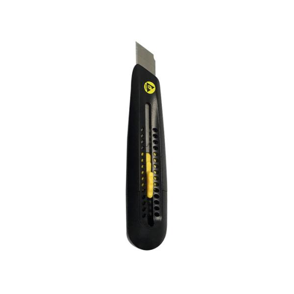 Stainless Steel ESD Office Supplies Safe Knife Black Conductive ABS Handle