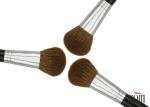 Metal Ferrule 47mm Goat Hair Bronzer Makeup Brush With 55mm Plastic Handle