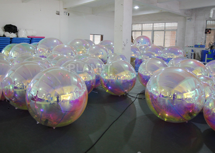 1.2m , 1.8m Inflatable Mirror Balloon With Logo Print For Advertising
