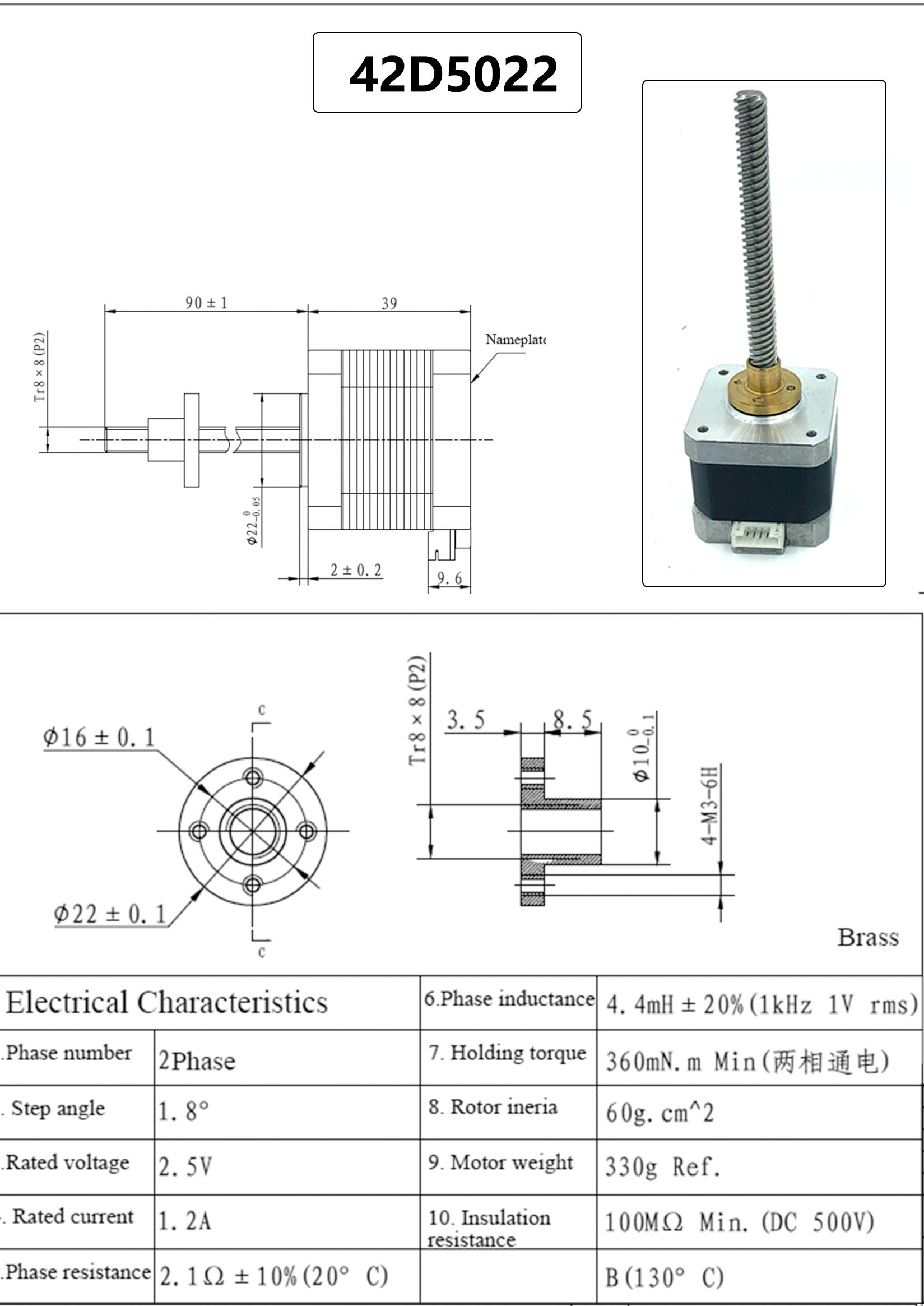 Faradyi Custom High Quality Stepper Motor Low Noise 12V 24V Close Loop Nema 17 Stepper Motor For Machine