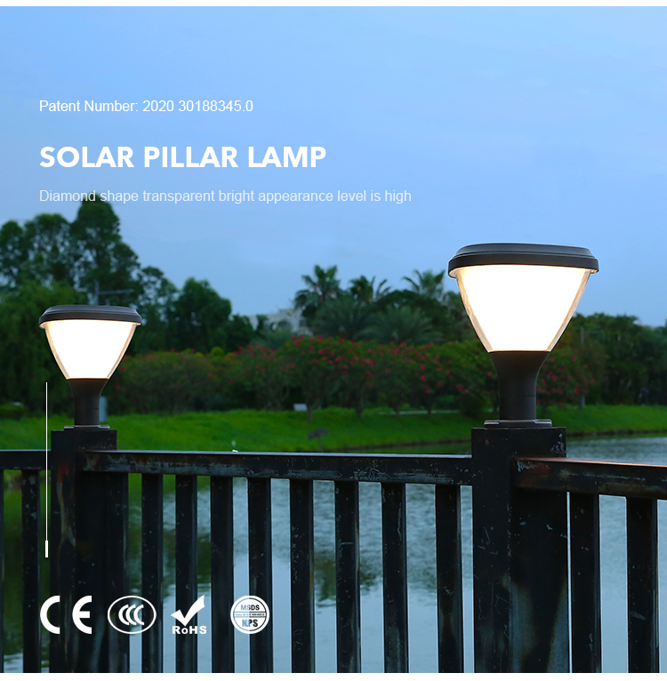 IP65 Waterproof Outdoor Solar Fence Lights With 3.2V 8000mAh Battery