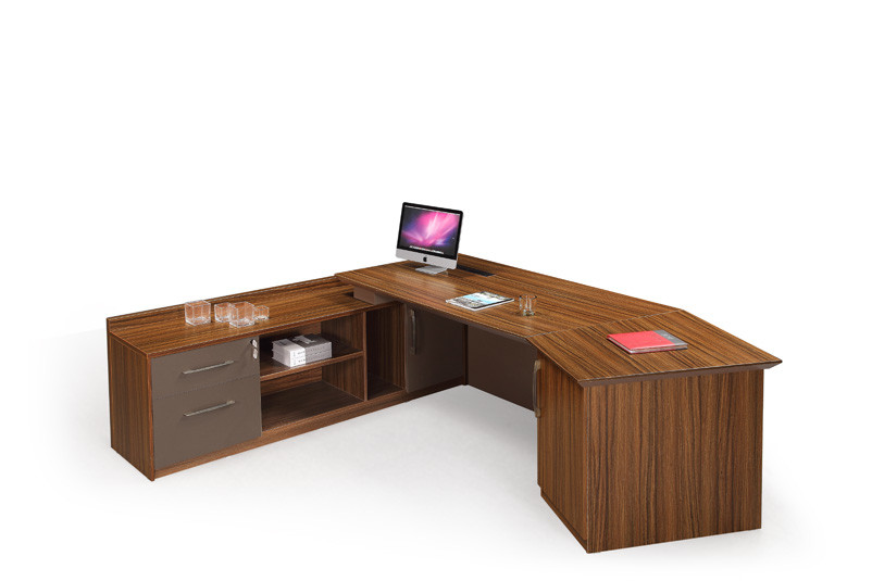 MDF Panel Office Desk With Drawers , Office Furniture Executive Desk Oil Proof