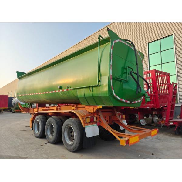 4-6L Engine Capacity Rear Tipper Trailer 30 35 40 Cubic Meter Dump Trailer 40 60 80 Tons