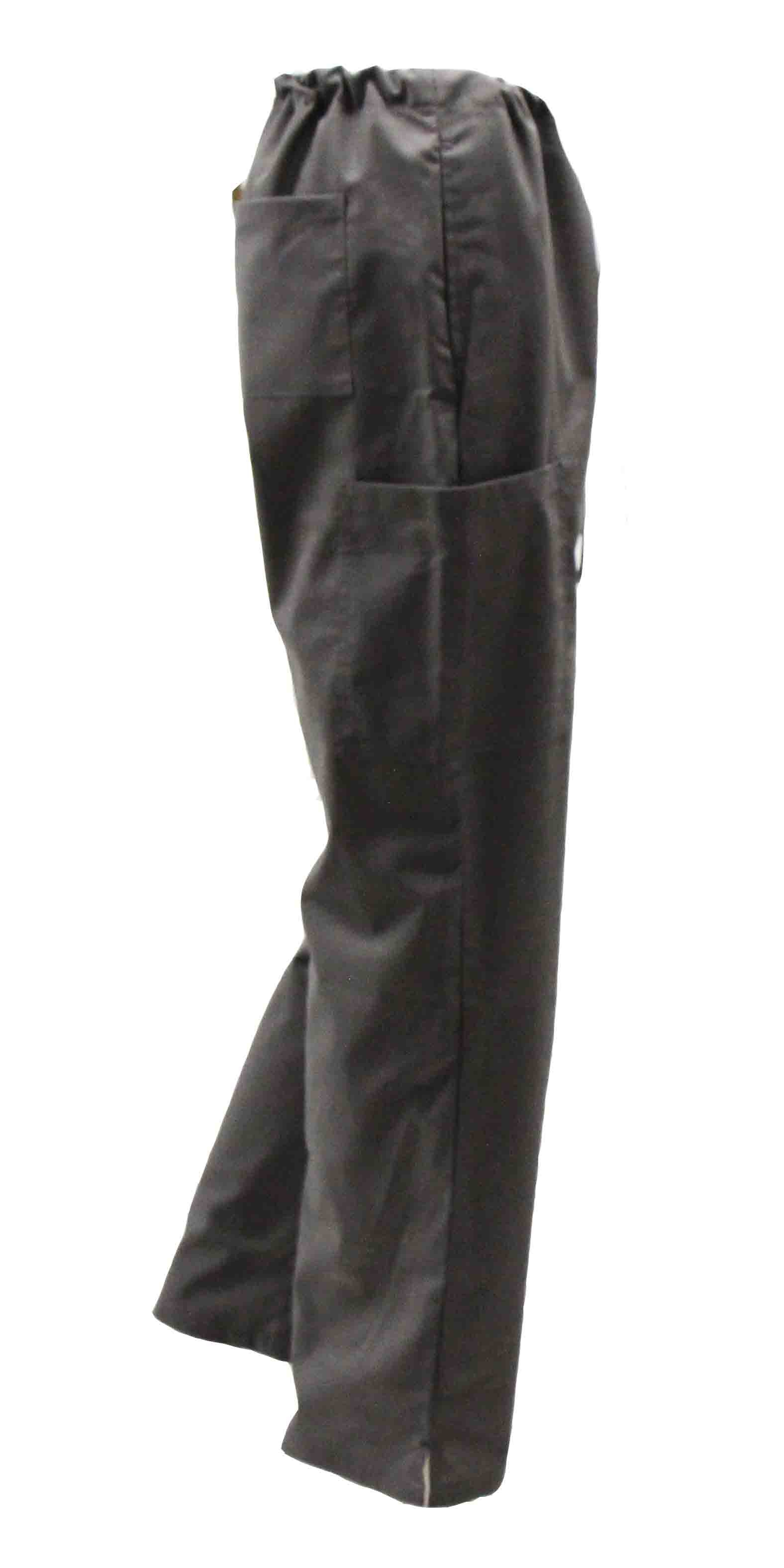 155 GSM Unisex Nurse Gray Pants 100% Cotton Medical Uniform With Rope Antimicrobial Wrinkle-free