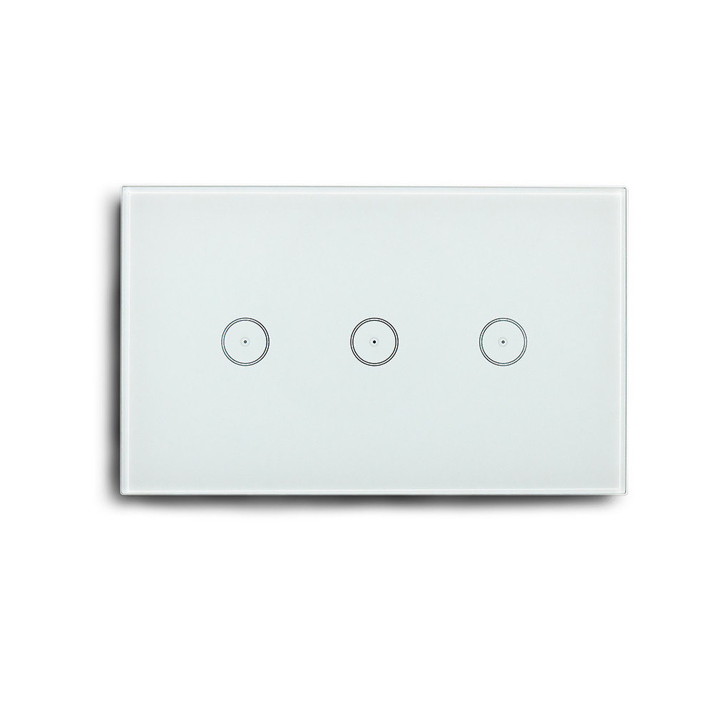 Type 120 US Standard Wifi Touch Switch 3 Gang With Timing Schedule