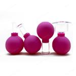 4 Pieces Fat Reducing Wrinkles Remover Face Lifting Facial Vacuum Suction