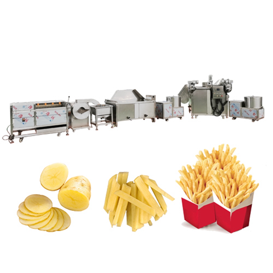 Semi-Automatic Frozen Potato French Fries Production Line for Fruit Processing Market