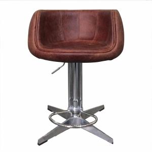 China Adjustable Swivel Bar Stools H76cm Stainless Steel Leather Bar Stools on sale