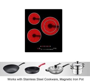 Wholesale CE LED Display Built in 3 Burner Ceramic Cooktop from china suppliers