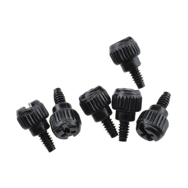 6-32 Black Zinc Custom Metal Thumb Screws for Fastening and Decoration in