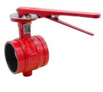 Rubber Seated DN1200 150Lbs Grooved Ends Ductile Iron Butterfly Valves