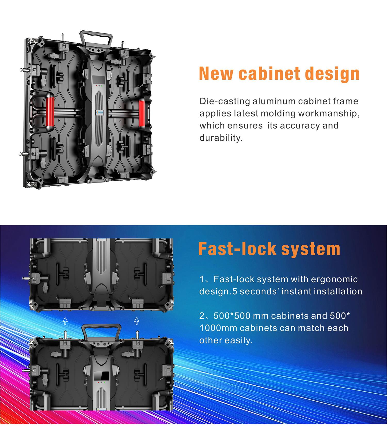 Stage Portable LED Display Panels P3.91mm LED Rental Display Screen For Events