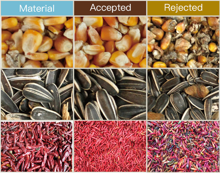 RGB Camera 7 Chute Maize Optical Color Sorter Machines with Higher Capacity and Better Performance