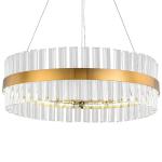 Black Gold Modern Pendant Light Round Crystal Pendant Light 50 / 60hz