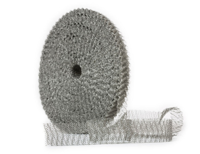 PP / SS316 Knitted Mesh Fabric 0.5mm dia 1000mm Width Wavy Grain shape