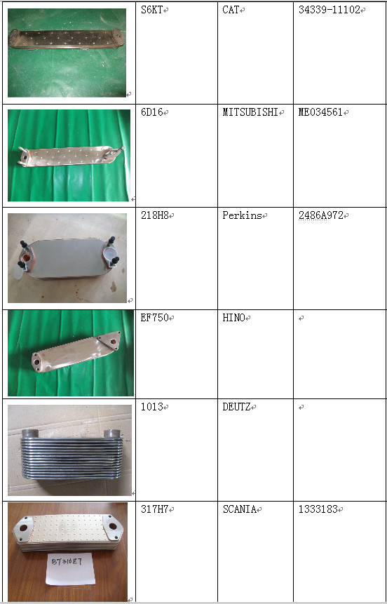 Engine Spare Parts EB100 EC100 EL100 Oil Cooler Core For HINO