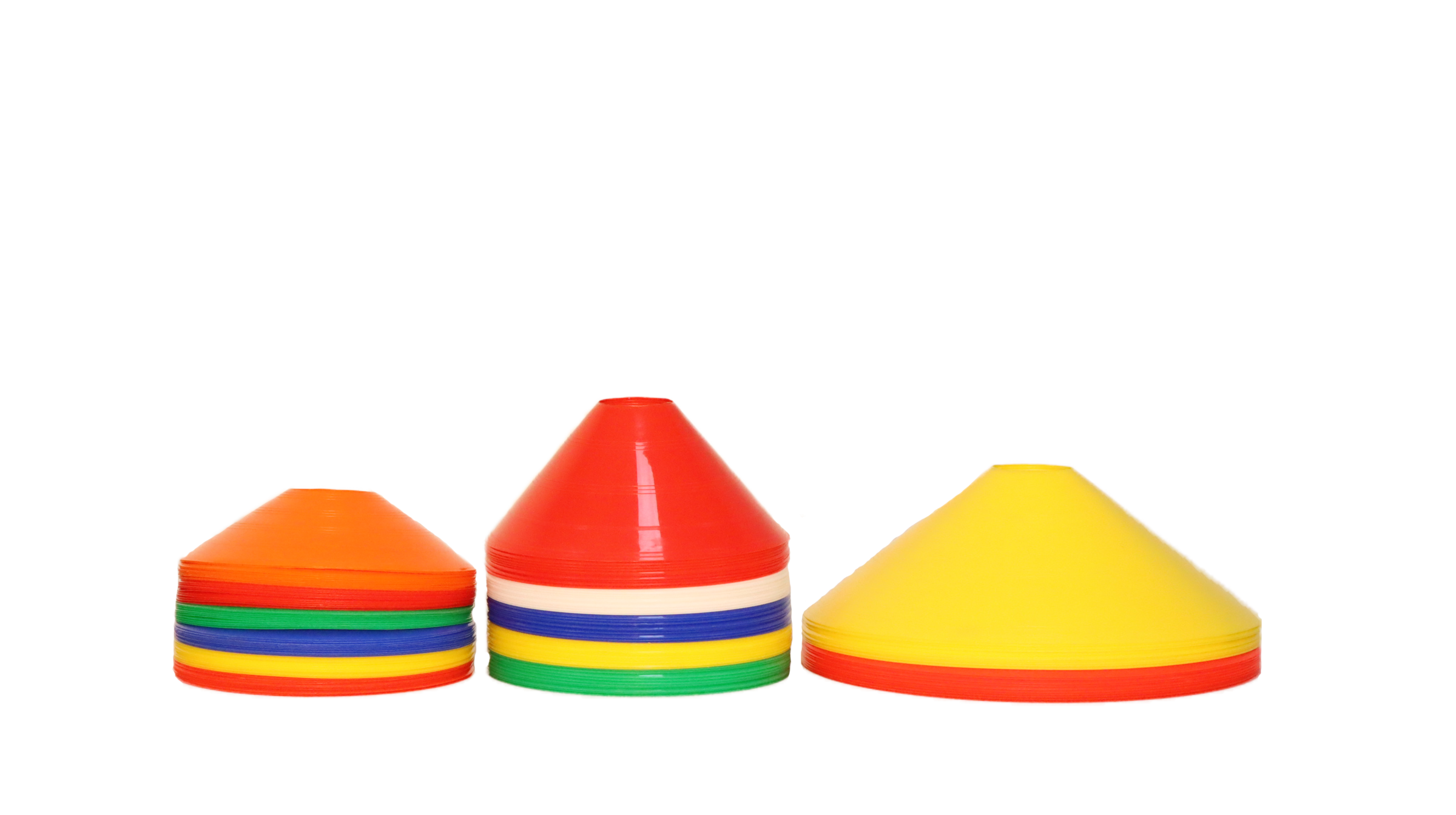 Training Soccer Ball Field Marker Cones 50 Pack Agility Disc Cones Customized Logo