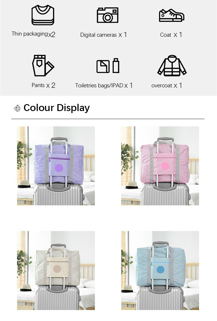 Sympathybag Promotional Cheap Durable Waterproof Nylon Folding Storage Travel Bag Foldable Duffel Bag Large Travel Tote Bag