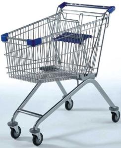 Wholesale 120KG Capacity Supermarket Wire Shopping Trolley , Grocery 4 Wheel Shopping Trolley from china suppliers