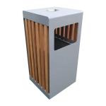 Garden Park W450mm 35L Steel Wooden Dustbin