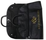 Kd 100g Unwoven Fabric Snap Fastener Closure Garment Dress Bag With Leather