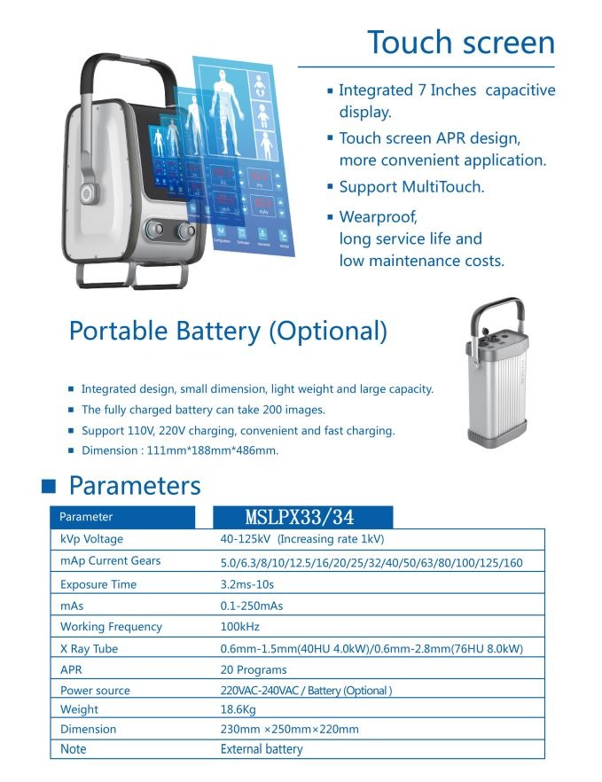 Good Price Digital Mobile X-ray Machine Digital X Ray Portable Machine