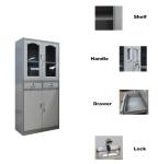 Melamine Office Filing Cabinets Furniture Glass Door Combination Filing Cabinet