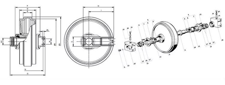 Undercarriage Parts Durable High Precise Idler Wheel D6H/N/R/T-L Track Front Idler