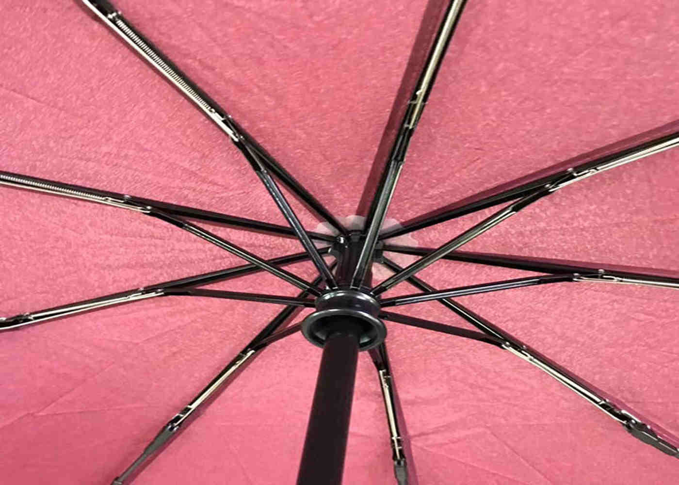 Pongee Collapsible Golf Umbrella 25 Inch 9 Ribs Rubber / Plastic Handle