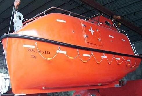 Marine life boat, fiberglass life boat,partially enclosed life boat and rescue