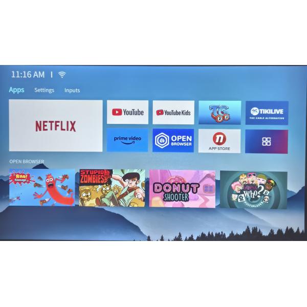 F1 White Netflix Licensed Projector Mini 1080P Auto Focus Projector