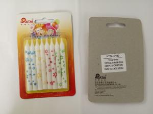 Wholesale Colorful Star Printable Birthday Candles , Fancy Birthday Cake Candles No Dripping from china suppliers