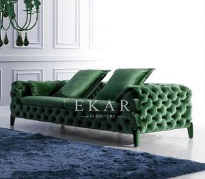 Wholesale Tufted Velvet Button Couch Living Room Sofa ZZ-M344 from china suppliers