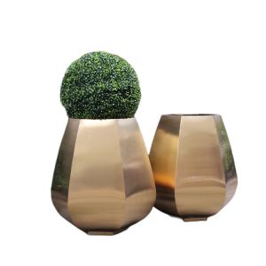 Wholesale Elegant outdoor round metal flower pots planters for sale from china suppliers