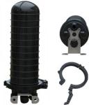 Black color Plastic Dome / Vertical Fiber Optic Splice Closure ( 12, 24, 36, 48,