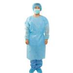Hospital Non Woven Fabric Blue Waterproof Disposable Isolation Gowns