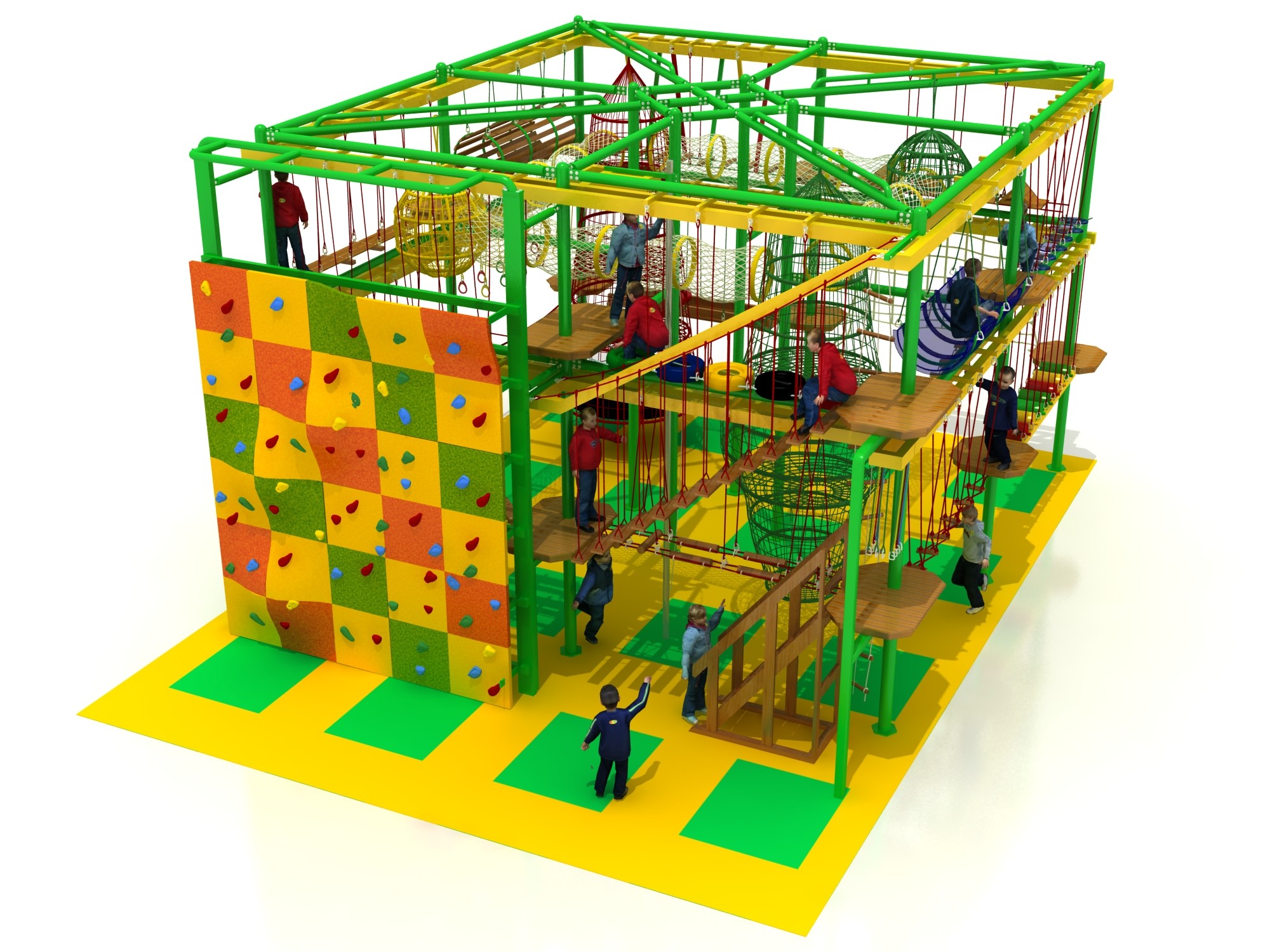 teenager indoor adventure play equipment wooden climbing play land for shopping center