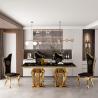 Buy cheap Exquisite Stainless Steel Marble Dining Table For High-End DéCor from wholesalers
