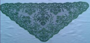 Wholesale Elegant Embroidered Barcelona veil Authentic Spanish Medallion Mantillas GREEN COLOR from china suppliers