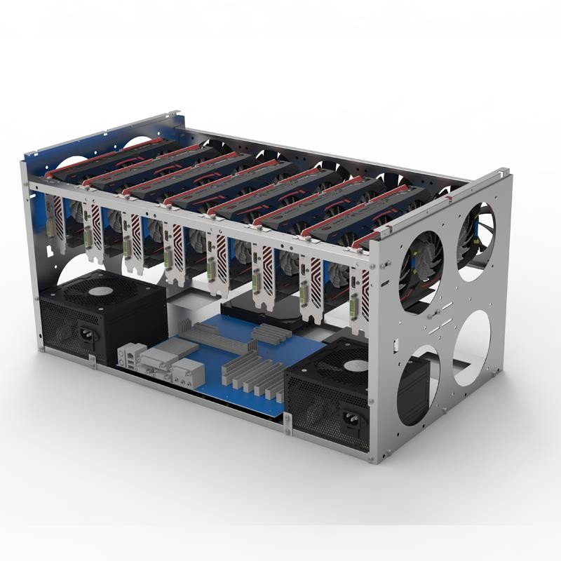 6/8/10 GPU SGCC steel Open Air Miner Frame Stackable Mining Rig Case ETH BTC Ethereum Mining Machine