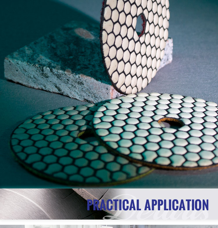 100mm Resin and Diamond Granite Marble Stone Floor Polishing Pad for Wet Dry Polisher