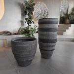 Tall Large Resin FRP Fiberglass Flower Pots Logo Customized