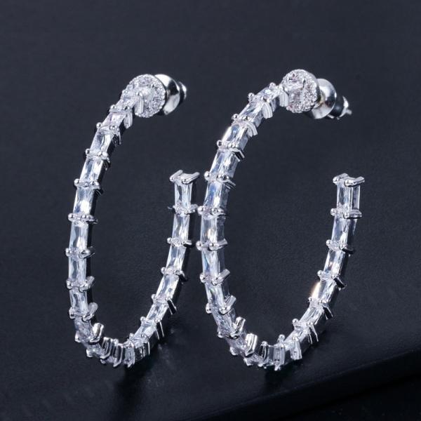 CZ Stone Earrings For Women Classic Wedding Earring Jewelry Party Fashion CZ