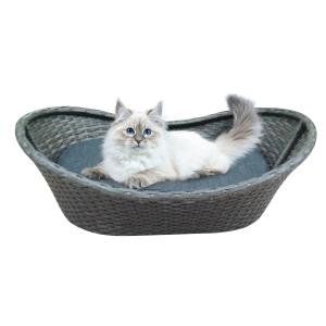 Wholesale Wicker Basket Dog Bed Brown Bath Tub Plastic Rattan Woven Cat Bed House Wooden Foot Pet Pet Cage from china suppliers