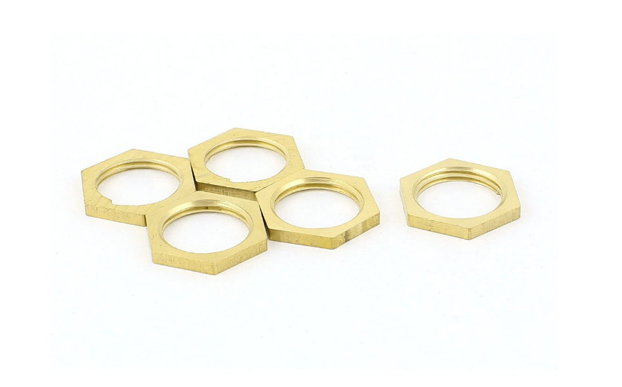 ANSI 1/2inch NPT Lead Free Brass Fittings Brass Hex Nut OEM Services