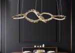 Light luxury copper ring staggered chandelier restaurant living room creative