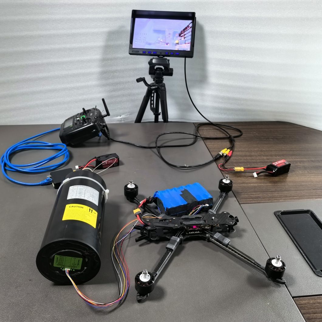 30-40km Portable Wired Uav Image Transmission Drone Optical Fiber for Fpv Drone Security Protection Anti-Interference